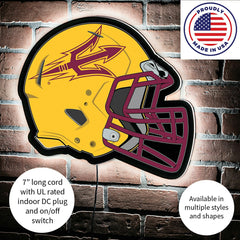LED Wall Decor, Helmet, Arizona State University - Collegiate Home