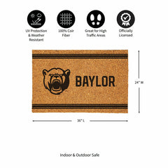 Baylor University Large One Color Coir Mat, 36"x24" - Collegiate