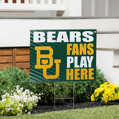 Baylor University Coroplast Yard Sign "Fans Play Here" - Collegiate Home