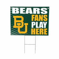 Baylor University Coroplast Yard Sign "Fans Play Here" - Collegiate Home