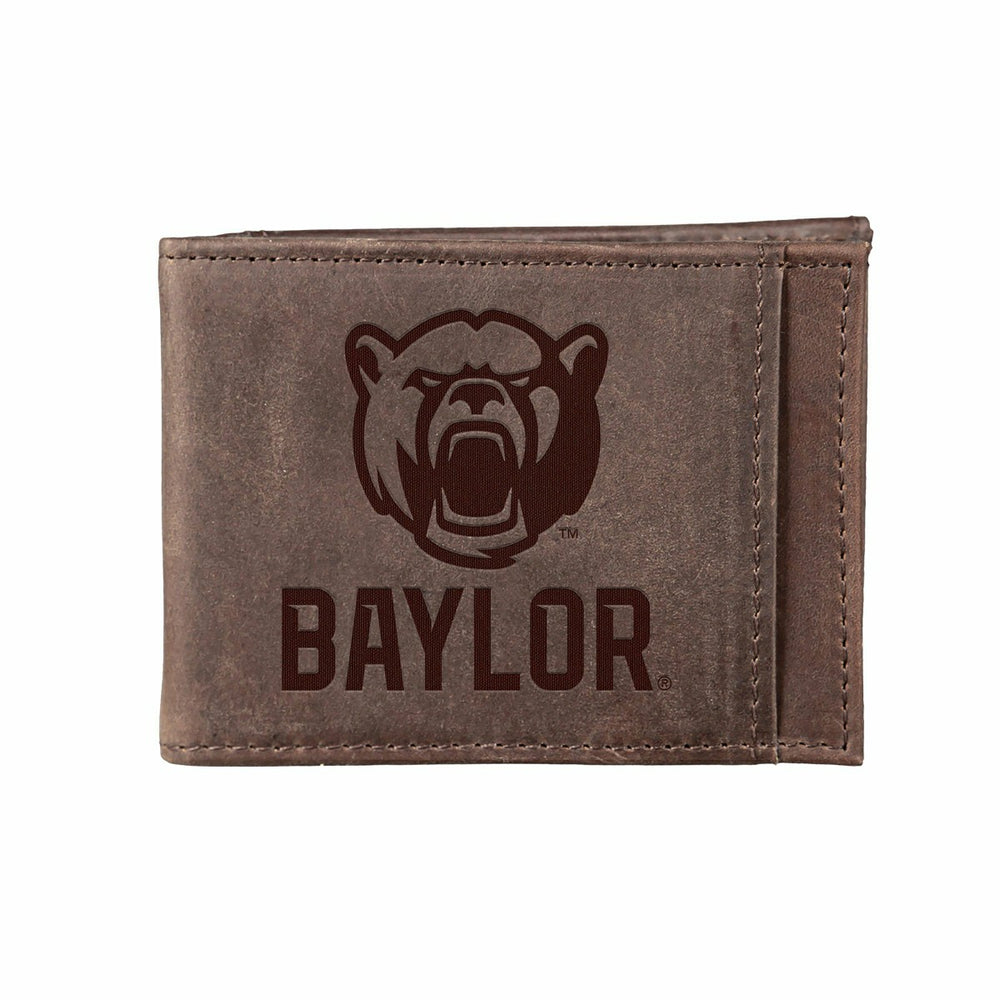Front Pocket Wallet w/ RFID Blocking, Baylor University, Brown - Collegiate Home