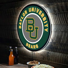 LED Wall Decor, Round, Baylor University - Collegiate Home