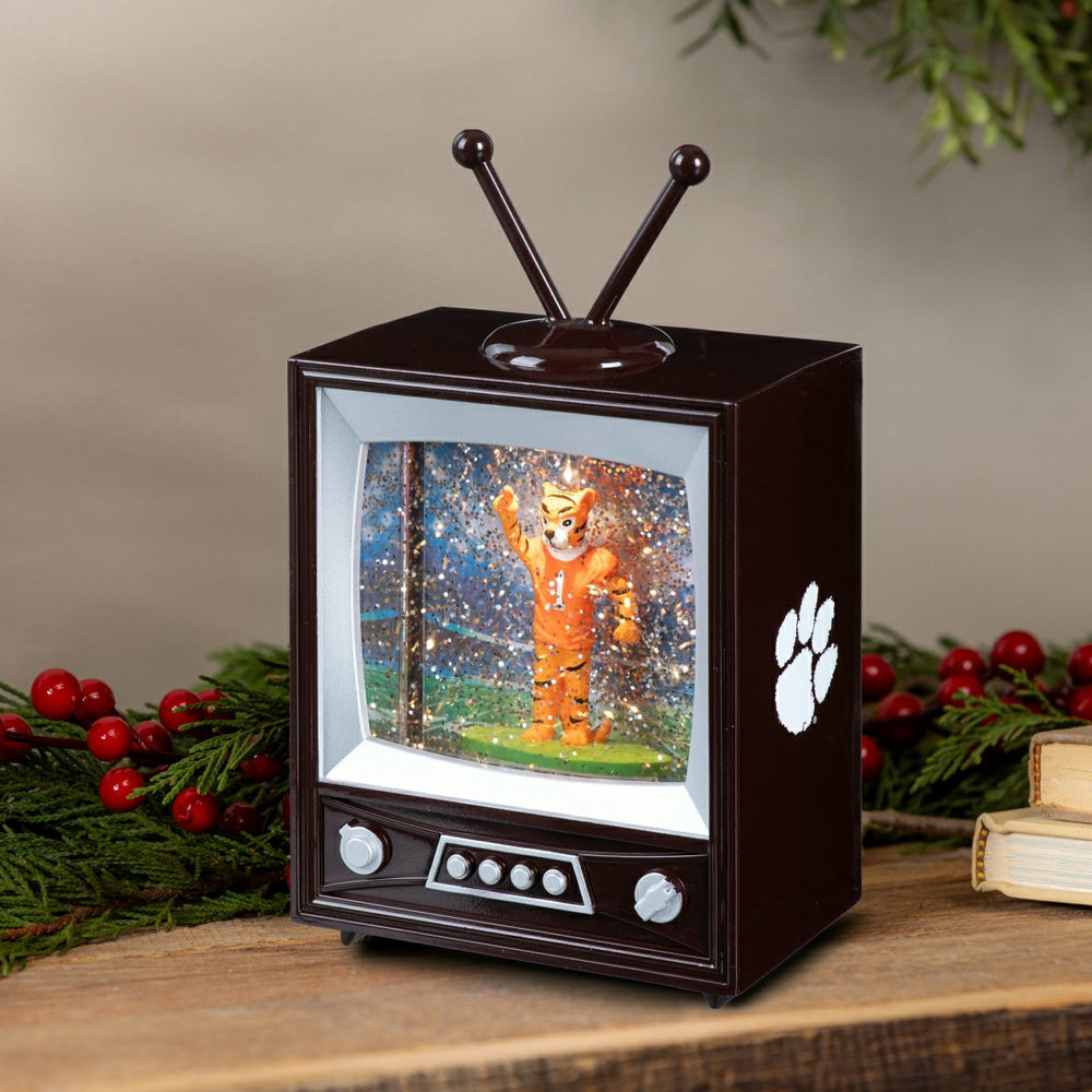 Clemson University Vintage TV Water Lantern - Collegiate Home
