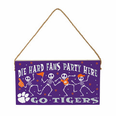 Clemson University Halloween Wood Wall Sign, 6x11 - Collegiate Home