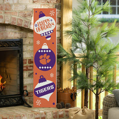 47" Double Sided Leaner, Clemson University, Christmas - Collegiate Home