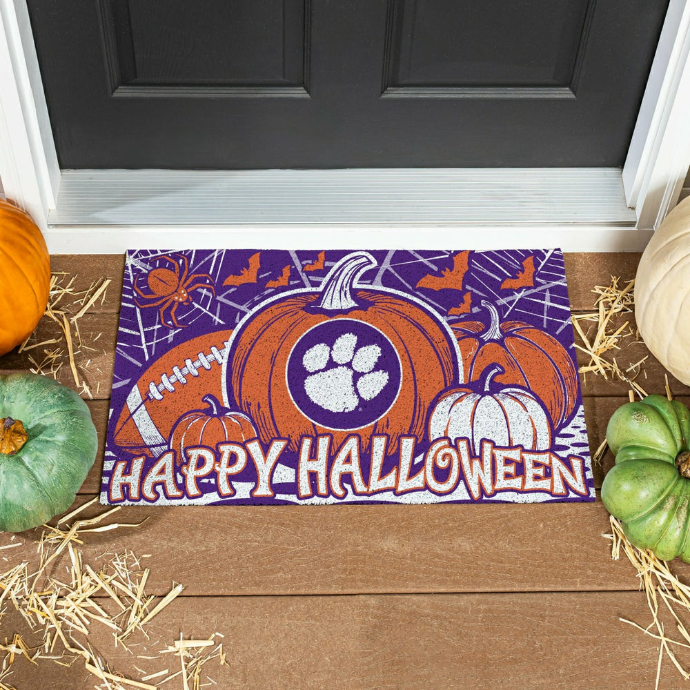 Clemson University Halloween PVC Mat, 28"x16" - Collegiate