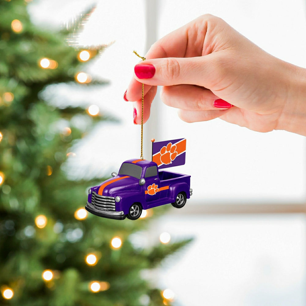 Clemson University Rally Truck Ornament, Set of 2 - Collegiate Home