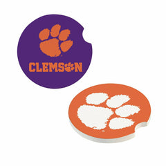 Clemson University Car Coaster Set, 2pc - Collegiate Home