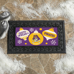 East Carolina University Holiday Flocked Coir Sassafras Switch Mat, 22 - Collegiate