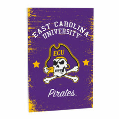 East Carolina University Wood Wall Sign, 16x24 - Collegiate Home