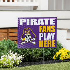 East Carolina University Coroplast Yard Sign "Fans Play Here" - Collegiate Home