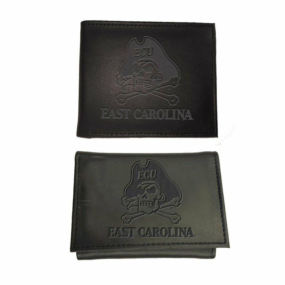 East Carolina University, Bi-Fold and Tri-Fold Wallet Gift Set, Black - Collegiate Home