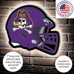 LED Wall Decor, Helmet, East Carolina University - Collegiate Home