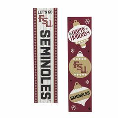 47" Double Sided Leaner, Florida State University, Christmas - Collegiate Home