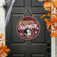 Florida State University Halloween Round Door Décor with Hanging Rope, - Collegiate Home