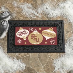 Florida State University Holiday Flocked Coir Sassafras Switch Mat, 22 - Collegiate