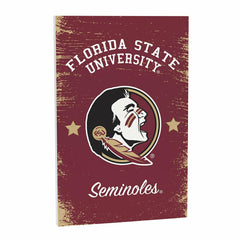 Florida State University Wood Wall Sign, 16x24 - Collegiate Home