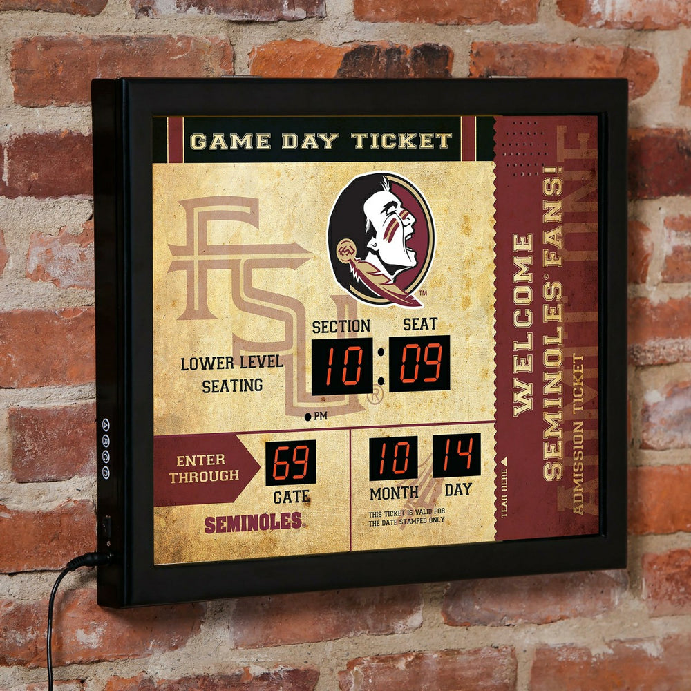 Scoreboard Wall Clock, Florida State - Collegiate Home