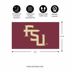Full Color PVC Mat, 16" x 28", Florida State University - Collegiate