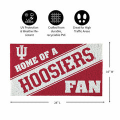 University of Indiana, PVC Mat COLOR, Home of a Fan - Collegiate
