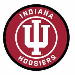 LED Wall Decor, College Football Round, Indiana University - Collegiate Home
