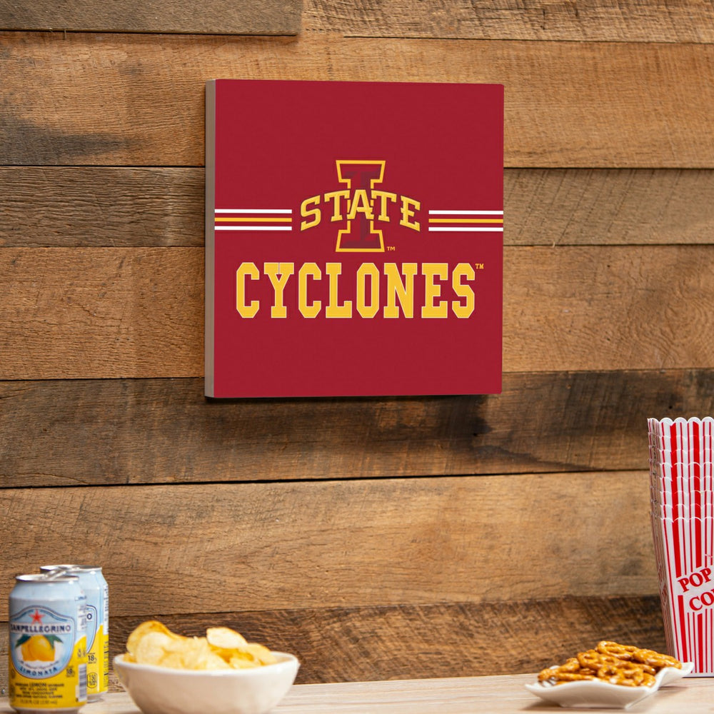 Iowa State University Wood Wall Sign, 12x12 - Collegiate Home