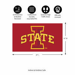 Full Color PVC Mat, 16" x 28", Iowa State University - Collegiate