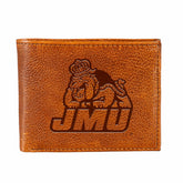 James Madison University, Embossed 100% Genuine Tumbled Leather Passca - Collegiate Home