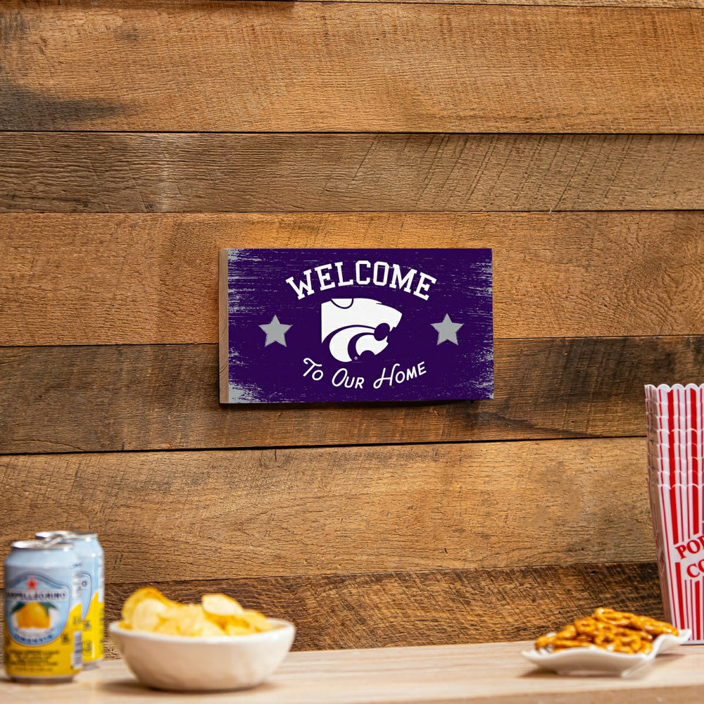 Kansas State University Wood Wall Sign, 6x11 - Collegiate Home