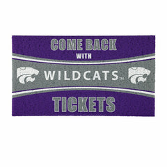 28" x 16" PVC Trapper Mat, Come Back with Tickets, Kansas State Univer - Collegiate