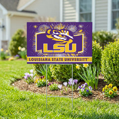 Louisiana State University Yard Sign, Patriotic - Collegiate Home