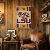 Louisiana State University, Canvas Wall Tapestry, Medium, 36x24 - Collegiate Home