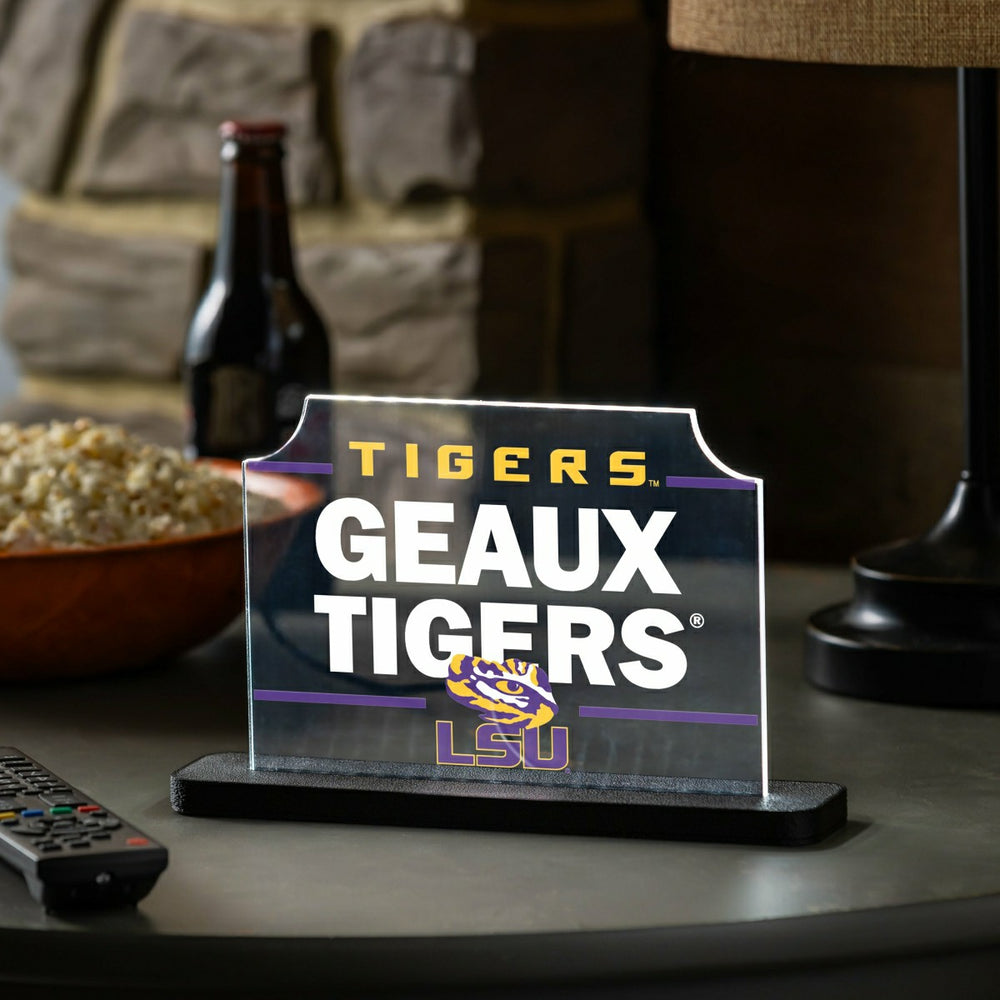 Louisiana State University College Rectangle Desklite LED Decor - Collegiate Home