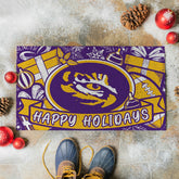 Louisiana State University Holiday PVC Mat, 28"x16" - Collegiate