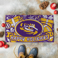 Louisiana State University Holiday PVC Mat, 28"x16" - Collegiate