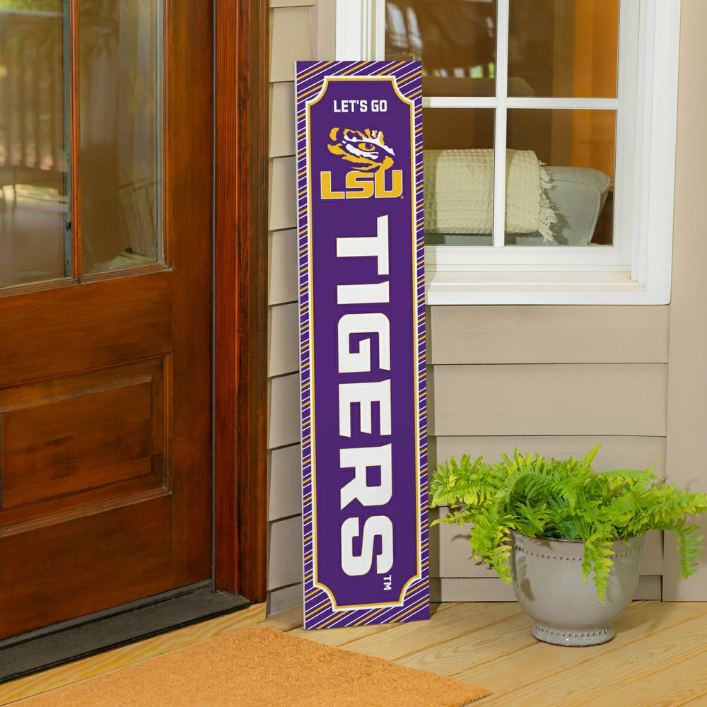 46" Double Sided Leaner, Louisiana State University, Winter Seasonal - Collegiate Home