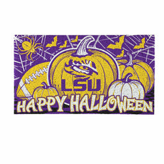 Louisiana State University Halloween PVC Mat, 28"x16" - Collegiate