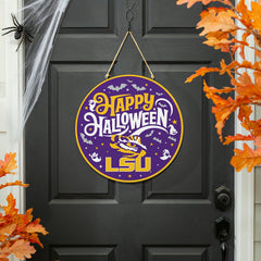 Louisiana State University Halloween Round Door Décor with Hanging Rop - Collegiate Home