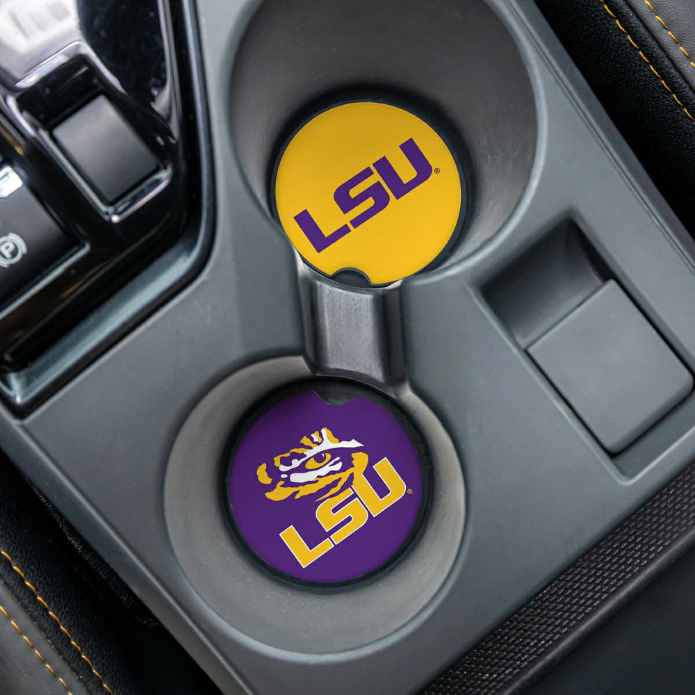 Louisiana State University Car Coaster Set, 2pc - Collegiate Home