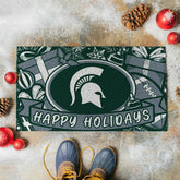 Michigan State University Holiday PVC Mat, 28"x16" - Collegiate
