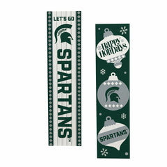 47" Double Sided Leaner, Michigan State University, Christmas - Collegiate Home