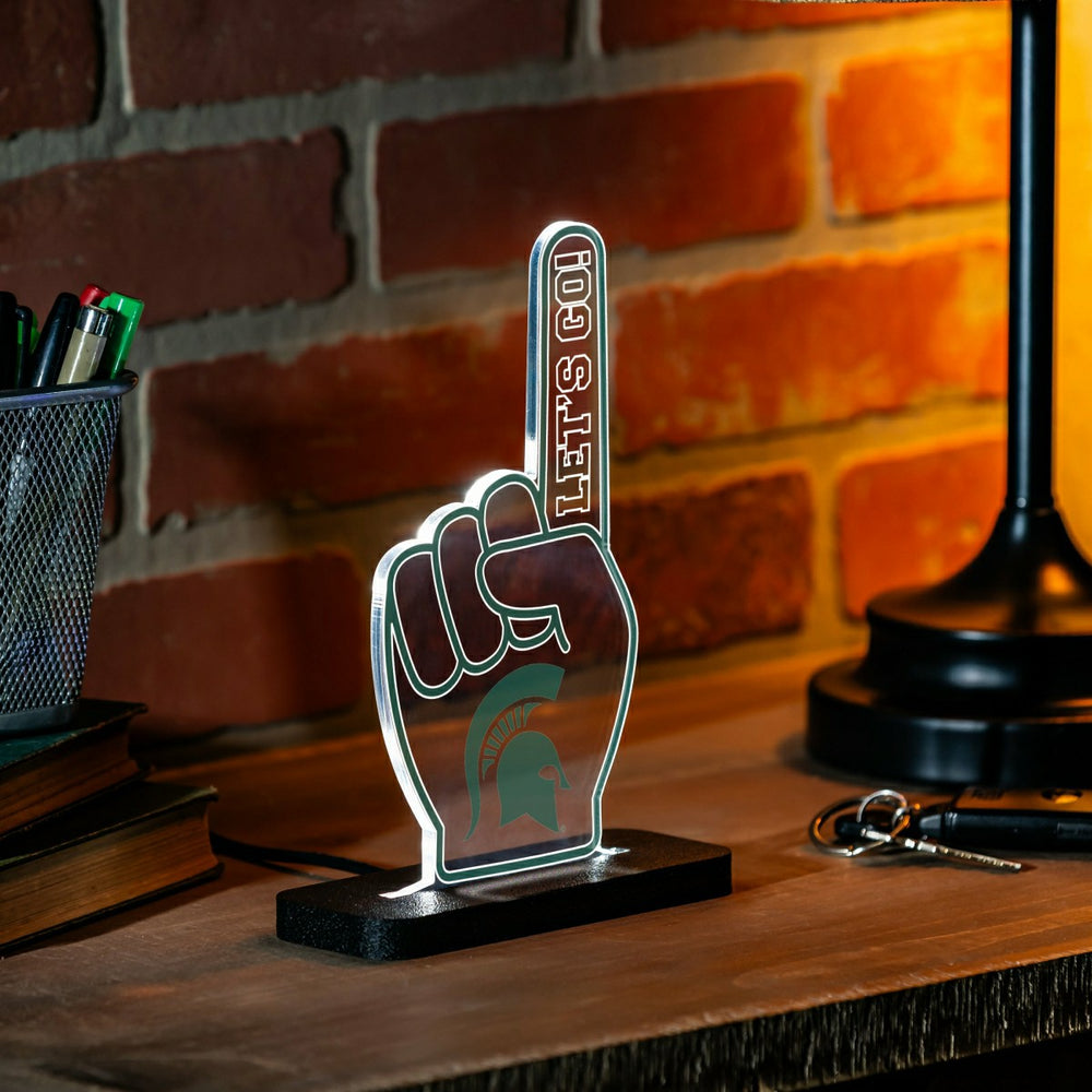 Michigan State University College Foam Finger Desklite LED Decor - Collegiate Home