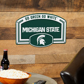 Michigan State University USA Embossed Steel Wall Sign, 11" x 17" - Collegiate Home