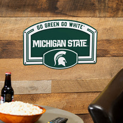 Michigan State University USA Embossed Steel Wall Sign, 11" x 17" - Collegiate Home