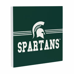 Michigan State University Wood Wall Sign, 12x12 - Collegiate Home