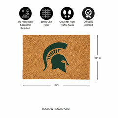 Michigan State University Large Full Color Coir Mat, 36"x24" - Collegiate