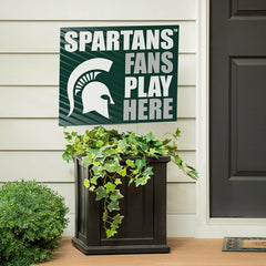 Michigan State University Coroplast Yard Sign "Fans Play Here" - Collegiate Home