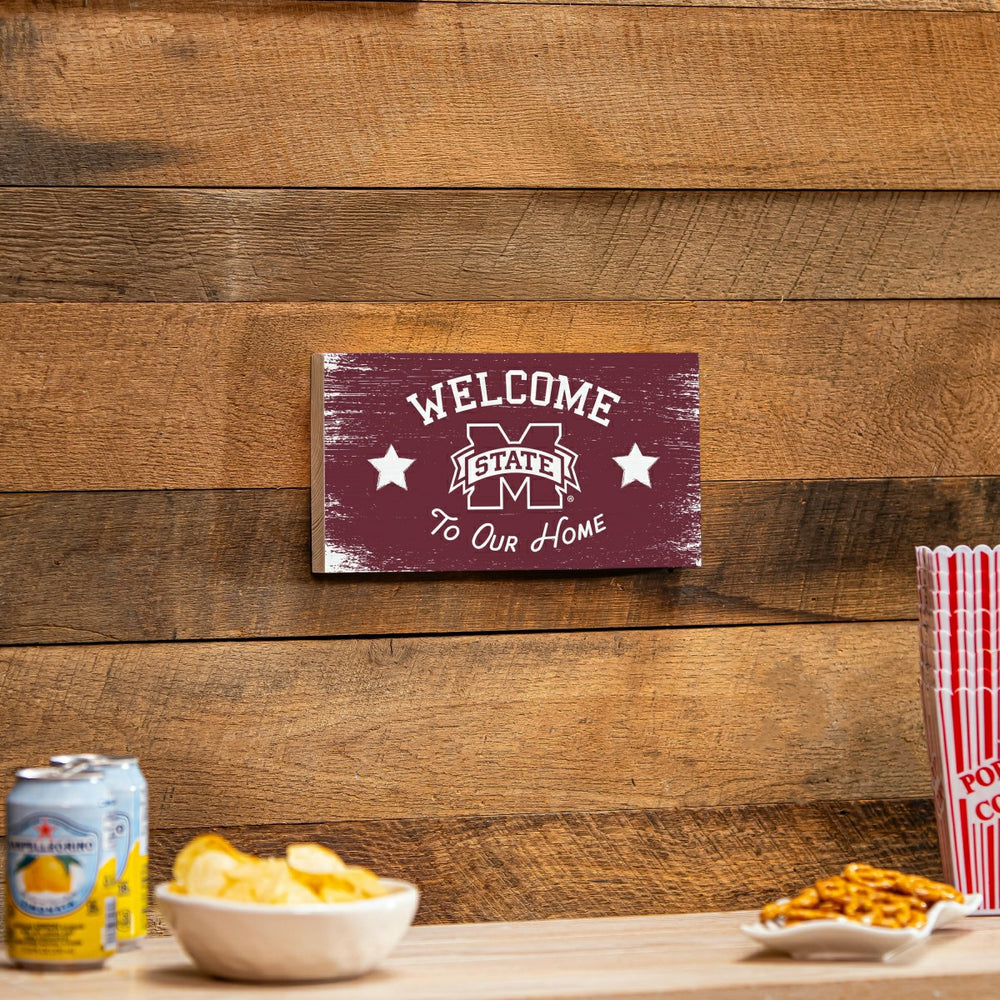 Mississippi State University Wood Wall Sign, 6x11 - Collegiate Home