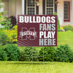 Mississippi State University Coroplast Yard Sign "Fans Play Here" - Collegiate Home