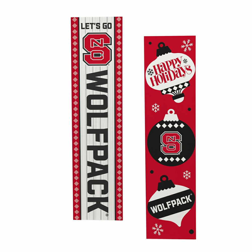 47" Double Sided Leaner, North Carolina State University, Christmas - Collegiate Home